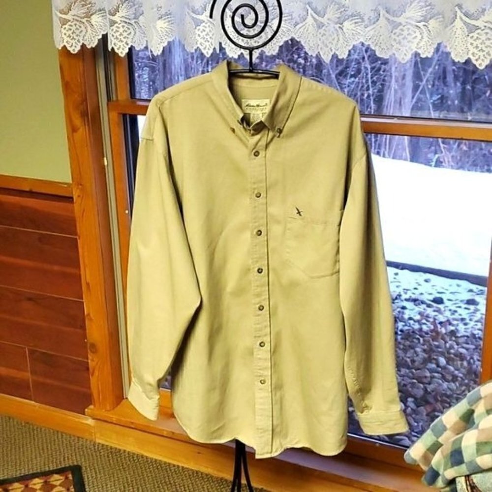 Eddie Bauer Embroidered‎ Pocket Button Down Casual Sz. L Shirt